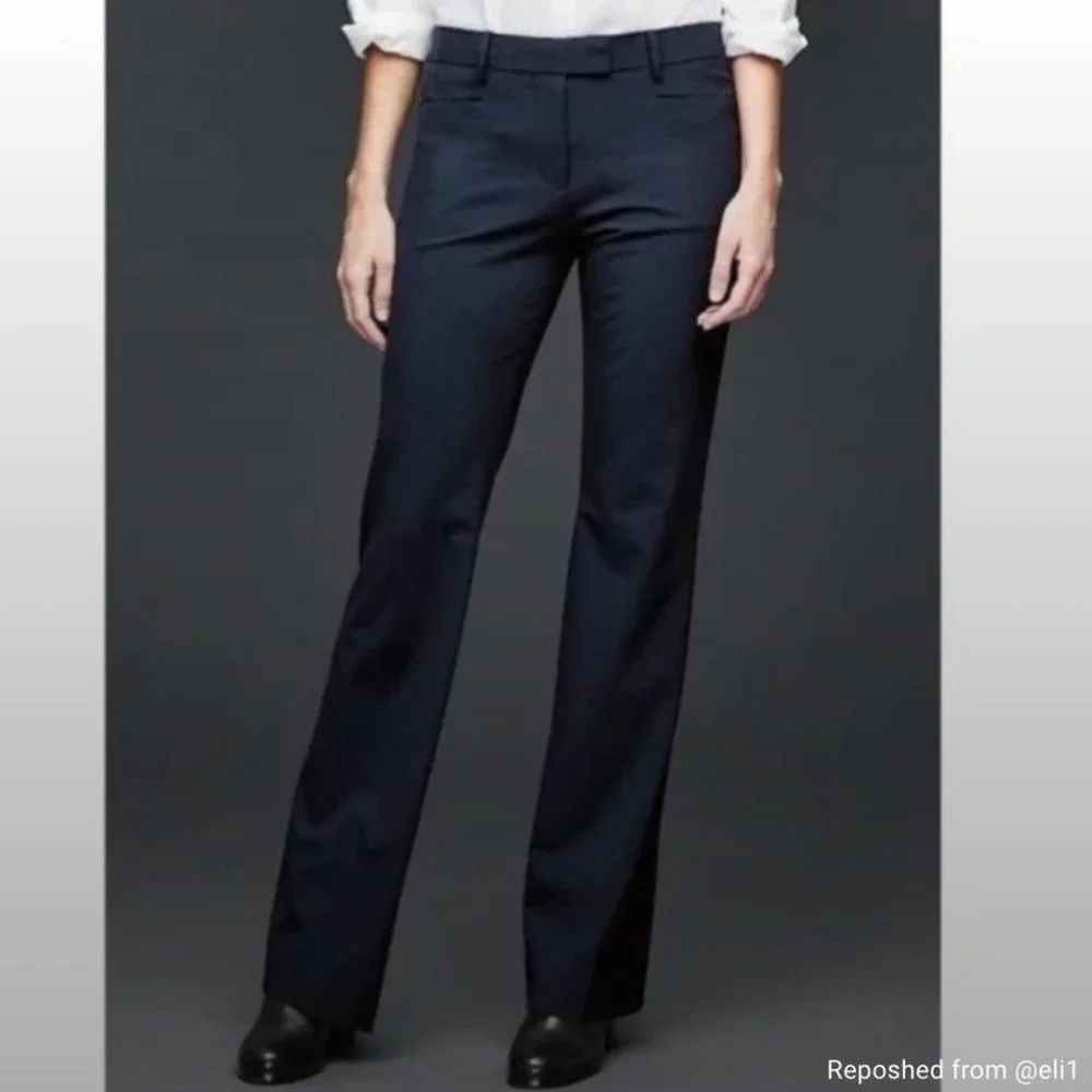 Gap Modern Boot Dress Pants Navy Blue